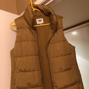 OLD NAVY  Green/Brown Puffer Vest - Large